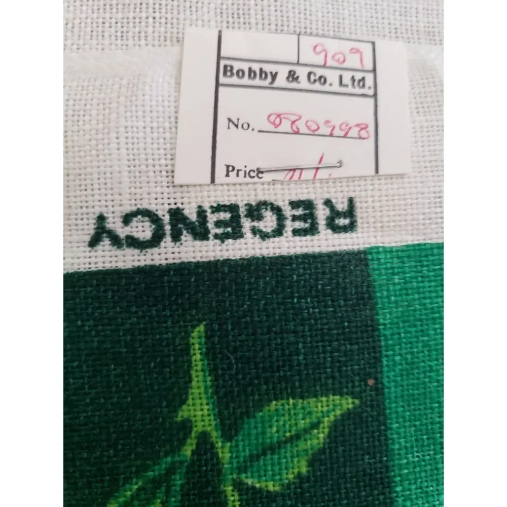 Vtg Ulster Linen Tea Towel Regency Roses Made In Ireland Leslie Jones Red‎ Green